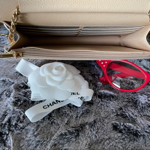 SOLD - Chanel Classic Flap Wallet on Chain WOC Light Beige BRAND NEW - Picture 2 of 7